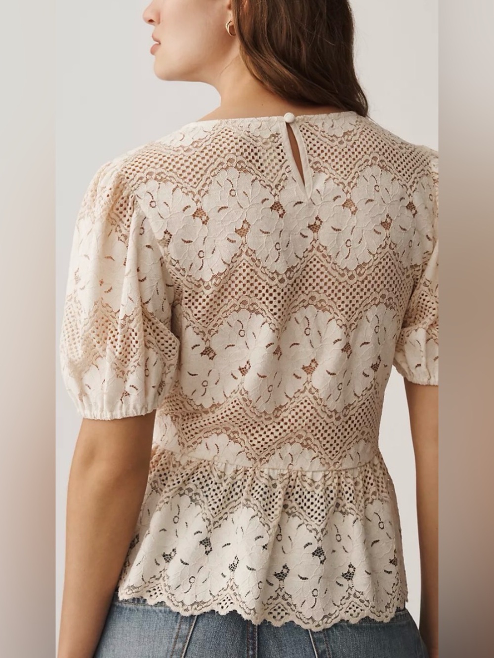 Anthropologie Dolan Left Coast Printed Peplum Top - Picture 2 of 8